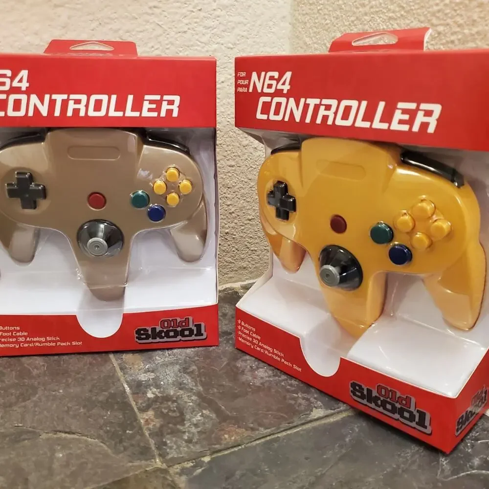 2 N64 Controllers - Gold & Yellow (NEW) - Nintendo64 - Nintendo - Old Skool